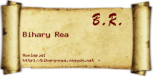 Bihary Rea névjegykártya